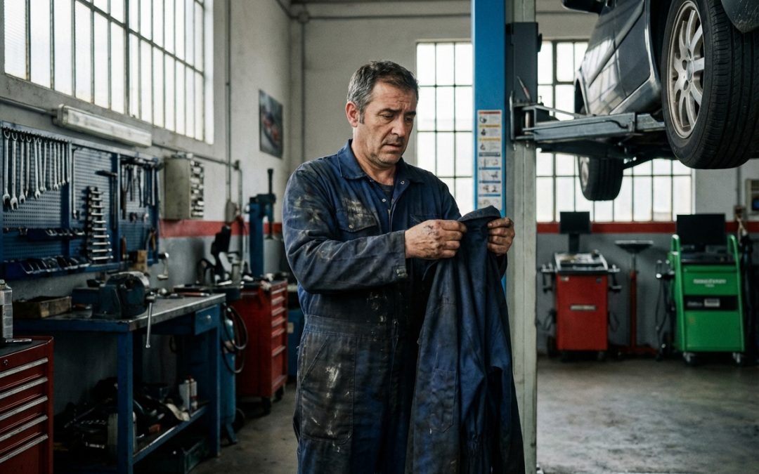 Lavado de ropa de trabajo en talleres mecánicos